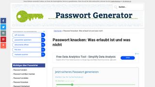 
                            13. Passwort knacken - Infos & Tipps ¦ passwort-generator.com