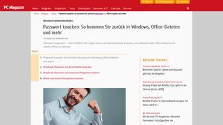 
                            9. Passwort knacken: Tools und Tipps für Windows, Office & Co. - PC ...