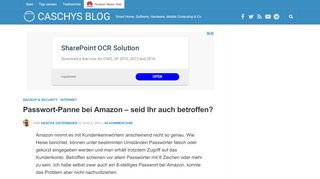 
                            6. Passwort-Panne bei Amazon – seid Ihr auch betroffen? - Caschys Blog