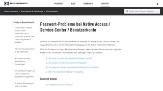 
                            13. Passwort-Probleme bei Native Access / Service ... - Native Instruments