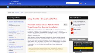 
                            11. Passwort Schutz für das Administrator Verzeichnis - vi-solutions