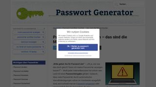 Passwort sichtbar machen - Infos & Tipps ¦ passwort-generator.com