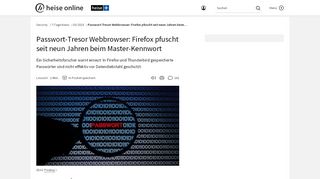 
                            5. Passwort-Tresor Webbrowser: Firefox pfuscht seit neun Jahren beim ...