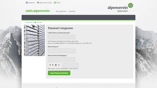 
                            10. Passwort vergessen Alpenverein