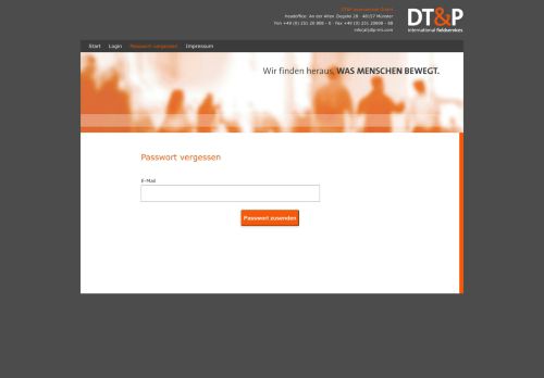 
                            4. Passwort vergessen - DT&P International