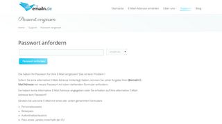 
                            7. Passwort vergessen - E-Mail und Freemail von Emailn.de