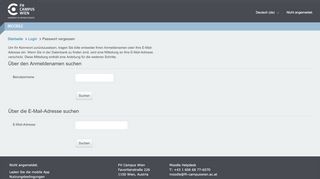 
                            4. Passwort vergessen - FH Campus Wien - Moodle
