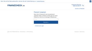 
                            4. Passwort vergessen - Finanzcheck Kundenbereich