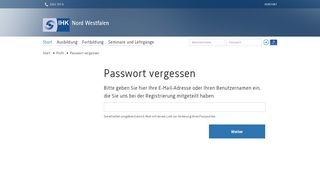 
                            6. Passwort vergessen - IHK-Online-Portal