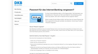 
                            3. Passwort vergessen? | Info | DKB AG