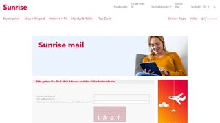 
                            1. Passwort vergessen? - Login Sunrise mail