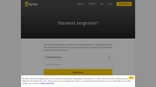 
                            5. Passwort vergessen? - mytaxi - Die Taxi App