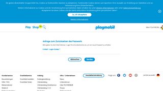
                            3. Passwort vergessen? - PLAYMOBIL® Deutschland
