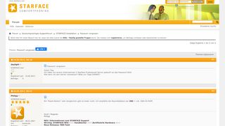 
                            1. Passwort vergessen - STARFACE Support Forum