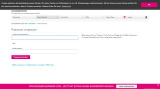 
                            13. Passwort vergessen - Telekom Profis
