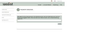 
                            1. Passwort vergessen? - uni-assist eV