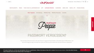 
                            7. Passwort vergessen | VAPIANO - Vapiano People