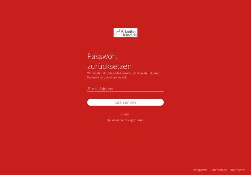 
                            5. Passwort zurücksetzen | ArbeiterKind.de - Netzwerk