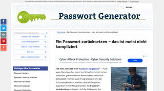 
                            8. Passwort zurücksetzen - Infos & Tipps ¦ passwort-generator.com