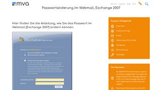 
                            7. Passwortänderung im Webmail, Exchange 2007 | MvA Internet Services