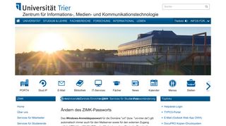
                            4. Passwortänderung - Uni Trier