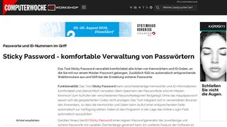 
                            9. Passworte und ID-Nummern im Griff: Sticky Password - komfortable ...