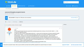 
                            6. passworteingabe programmieren | html.de - HTML für Anfänger und ...