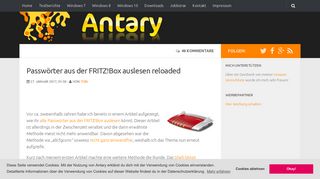 
                            8. Passwörter aus der FRITZ!Box auslesen reloaded – Antary