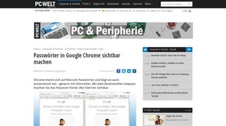 
                            12. Passwörter in Google Chrome sichtbar machen - PC-WELT