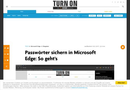 
                            3. Passwörter sichern in Microsoft Edge: So geht's - TURN ON