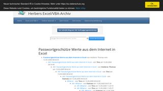 
                            7. Passwortgeschütze Werte aus dem Internet in Excel | Herbers Excel ...