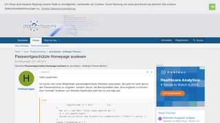 
                            5. Passwortgeschützte Homepage auslesen - Java-Forum.org