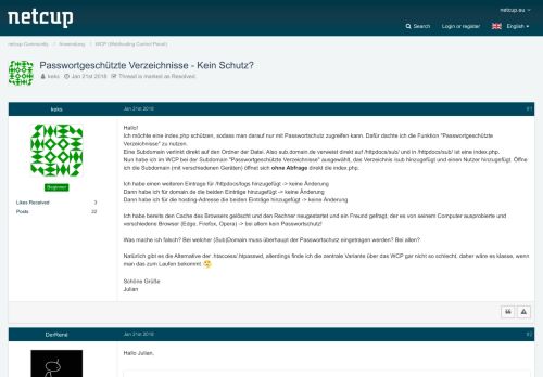 
                            13. Passwortgeschützte Verzeichnisse - Kein Schutz? - WCP (Webhosting ...