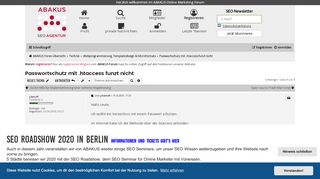 
                            4. Passwortschutz mit .htaccess funzt nicht - ABAKUS