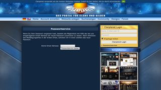 
                            11. Passwortservice - Clanplanet | Kostenlose Clanseiten für Clans und ...