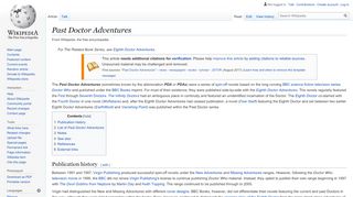 
                            9. Past Doctor Adventures - Wikipedia