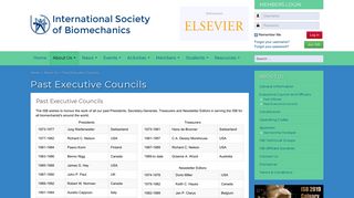 
                            11. Past Executive Councils - International Society of Biomechanics