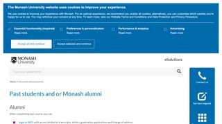 
                            6. Past students and or Monash alumni | eSolutions