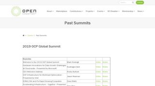 
                            3. Past Summits » Open Compute Project