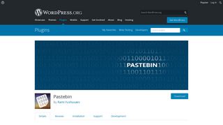 
                            11. Pastebin – WordPress plugin | WordPress.org