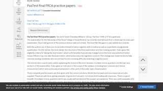 
                            7. PasTest final FRCA practice papers | Postgraduate Medical Journal