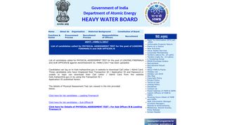 
                            5. (PAT) for th e post of Leading - :: Heavy Water Board - A unit under ...