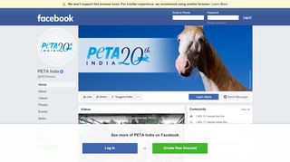 
                            5. पीटा इंडिया। PETA India - Home | Facebook