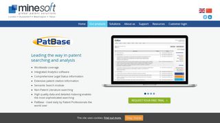 
                            2. PatBase patent search and analysis - Minesoft