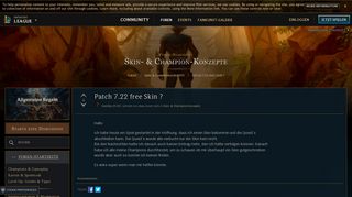 
                            1. Patch 7.22 free Skin - EUW boards - League of Legends