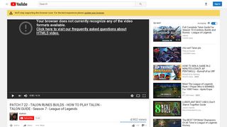 
                            9. PATCH 7.22 - TALON RUNES BUILDS - HOW TO PLAY TALON ...