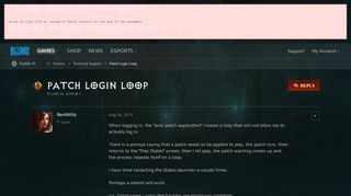 
                            11. Patch Login Loop - Diablo III Forums