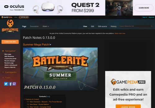 
                            5. Patch Notes 0.13.0.0 - Official Battlerite Wiki