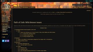 
                            7. Path of Exile Wiki:Known issues - Gamepedia