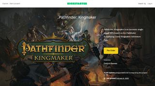 
                            13. Pathfinder: Kingmaker by Owlcat Games — Kickstarter